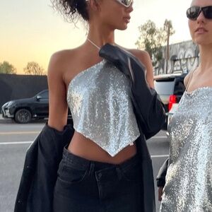 Oak + Fort Sequin Top